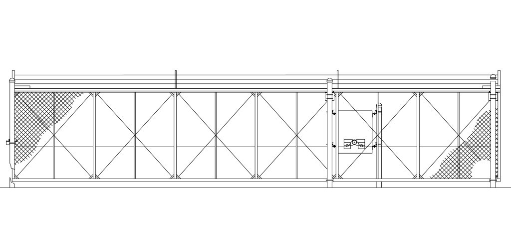 structural cantilever gate system drawing