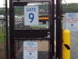 chain link pedestrian gate protecting an air field