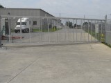 Fortress Box Frame Cantilever Slide Gate protecting a distribution facility