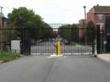 FORT-STR-32 ORN Offset PC security gate protecting a water treatment plant