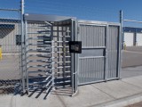 pedestrian security gate created and installed by tymetal