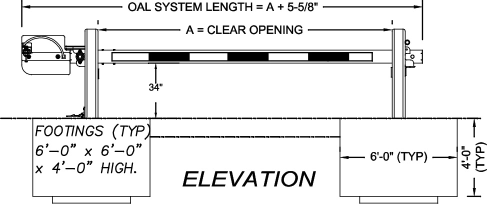 TCRB12-M010_Generic_R1-(003)_Manual_Profile_Elevation_R1 TCRB-12 (M50/K12) Manual Crash Rated Beam