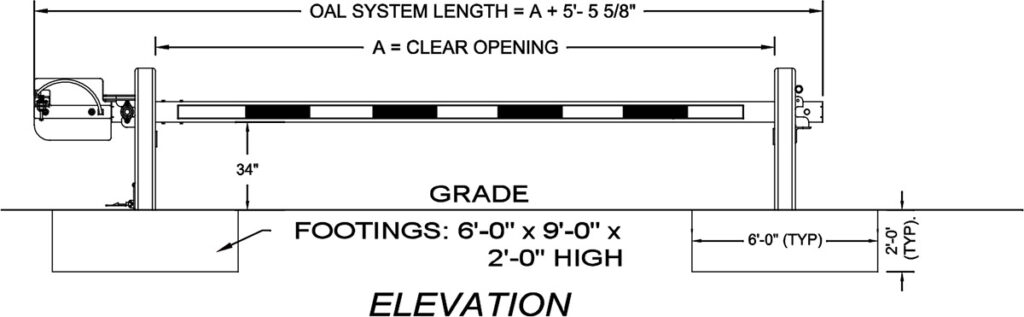 TCRB4-M007_Generic_Manual_Elevation_R1 TCRB-4 (M30/K4) Manual Crash Rated Beam elevation