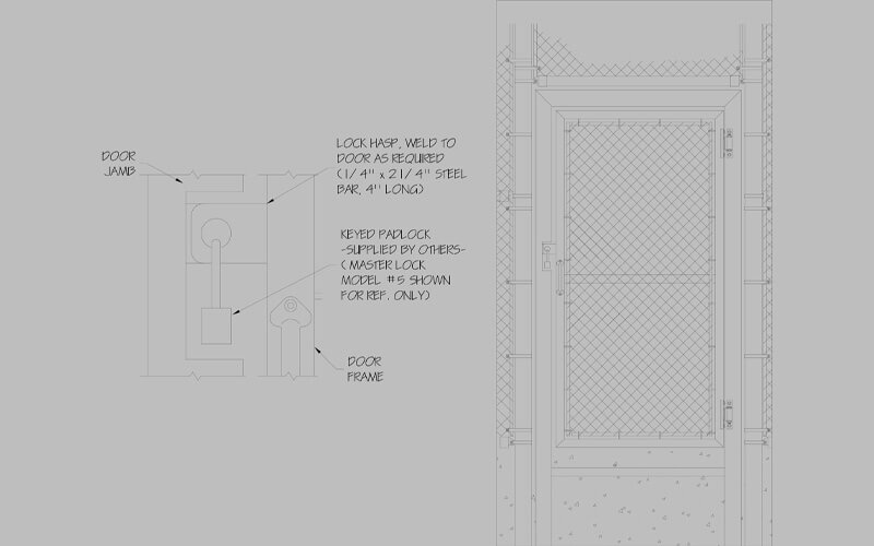 2150 Style D pedestrian gate