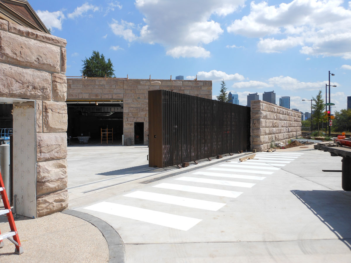 Philadelphia Museum of Art gate slightly opened from side