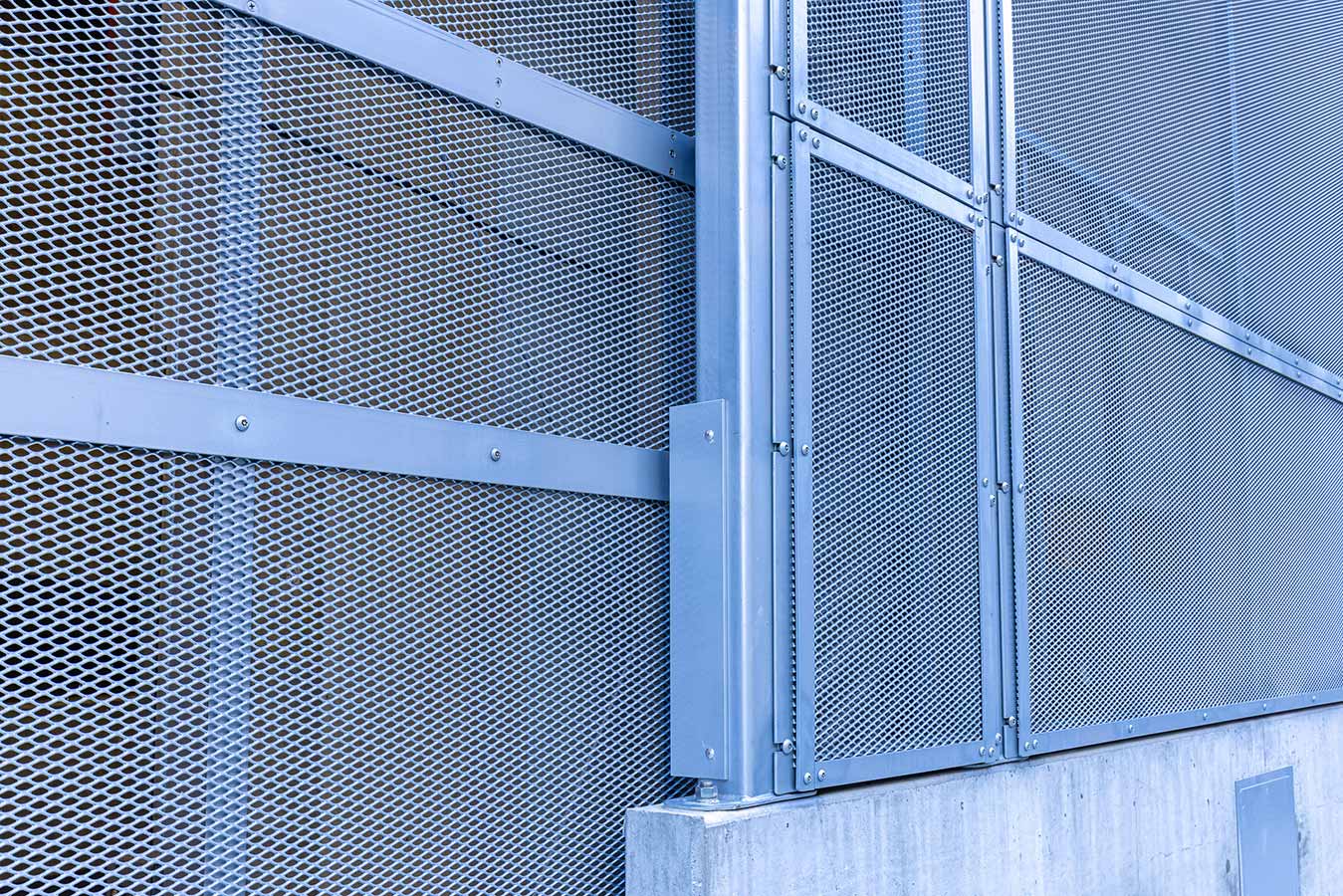 Jacob Javits Convention Center fence panels detailed close up