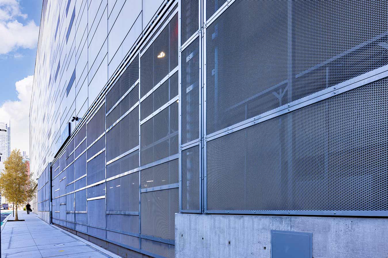 Jacob Javits Convention Center exit from down the sidewalk