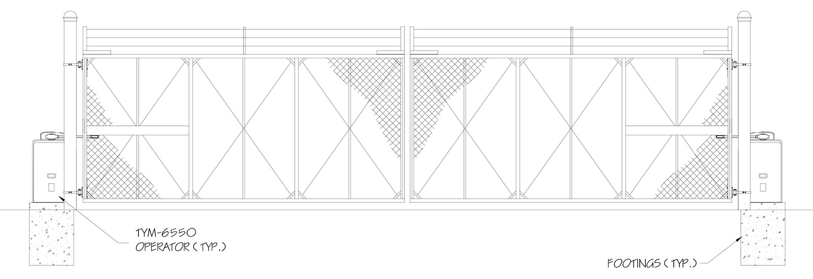 TYM-6550-SW Heavy Duty Swing Gate and Operator System