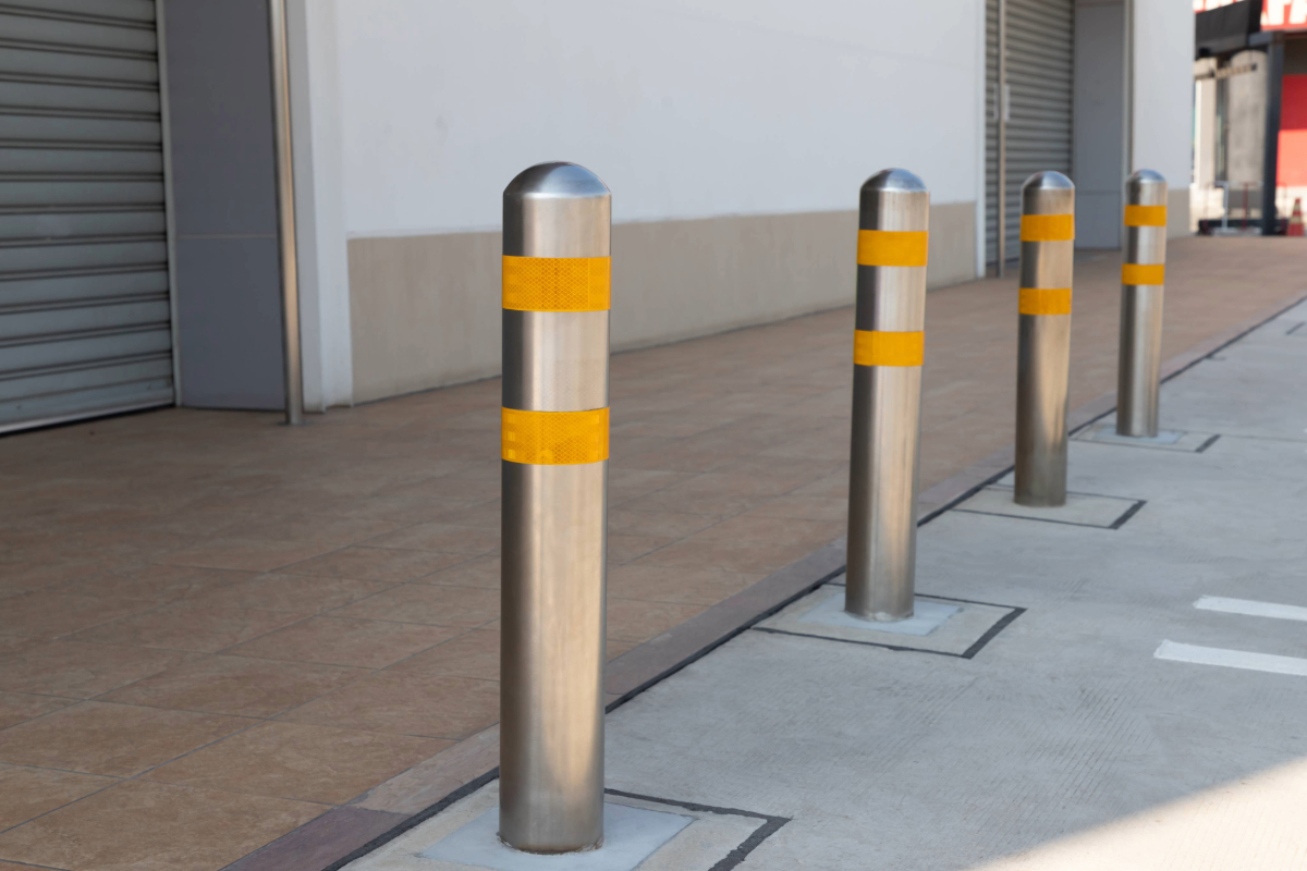 Crash rated bollards help to protect public and private properties as a means of perimeter security.